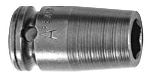 Steckschlüsseleinsatz mit 1/4" Vierkant-Antrieb, metrisch - Sechskant - ES 9,5mm AS 12,7mm