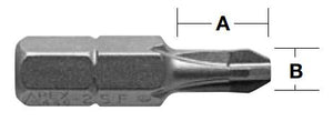 Sel-O-Fit Bits - 1/4" Sechskant-Einsatz-Bits - 2 GL 1"