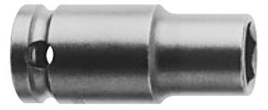Steckschlüsseleinsatz mit 3/8" Vierkant-Antrieb, metrisch - Sechskant, dünnwandig - ES 15,9mm AS 19,1mm