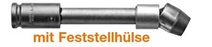 Universalgelenk mit 1/2" Antrieb, metrisch - Verlängerung - Sechskant mit Feststellhülse - ES 17,5mm