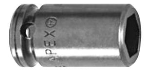 Steckschlüsseleinsatz mit 3/8" Vierkant-Antrieb, metrisch - magnetisch, kurz und Standardlänge - ES 11,1mm AS 19,1mm