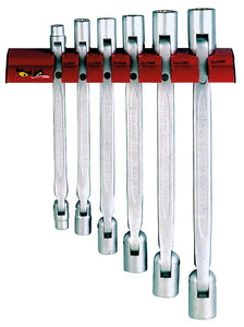 Doppel-Flex-Schlüssel-Set, Wandhalterung, 6 Teile