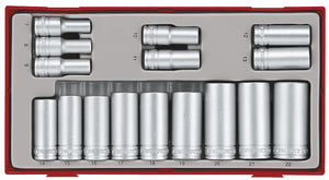 3/8"-Steckschlüssel-Set, 6-Kant, TT1, 16 Teile