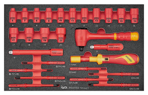 Set mit isolierten Drehmoment-Schraubendrehern, FOAM3, 27 Teile