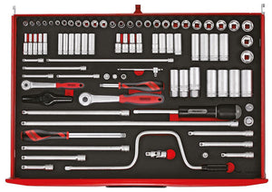 1/4"- & 3/8"-Steckschlüssel-Set, FOAM4X4, 86 Teile