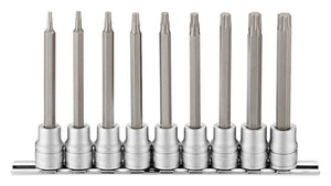 3/8"-Lang-TX-Bit-Steckschlüssel, Clipschienen-Set, 9 Teile