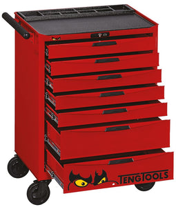 26"-PRO-Schrank, 7 Schubladen, rot