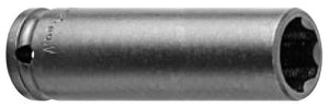 Steckschlüsseleinsatz mit 1/2" Vierkant-Antrieb, metrisch - Surface-Drive, dünnwandig, extra lang - ES 25,4mm AS 25,4mm