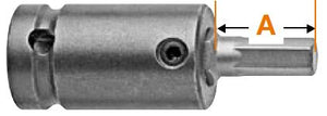 Innensechskant-Bits mit Vierkantantrieb-Adaptern, SAE - 3/8" Vierkant-Antrieb - 3/8" GL 2 1/4"