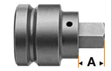 Innensechskant-Bits mit Vierkantantrieb-Adaptern, SAE - 1/2" Vierkant-Antrieb (nur Einsatz) -  5/8" GL 2 1/2"