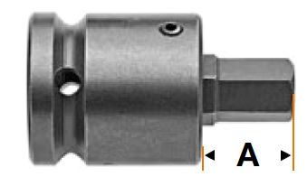 Innensechskant-Bits mit Vierkantantrieb-Adaptern und Einsätze, metrisch - 1/2