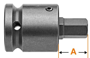 Innensechskant-Bits mit Vierkantantrieb-Adaptern und Einsätze, metrisch - 1/2