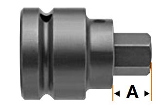 Innensechskant-Bits mit Vierkantantrieb-Adaptern und Einsätze, metrisch - 1